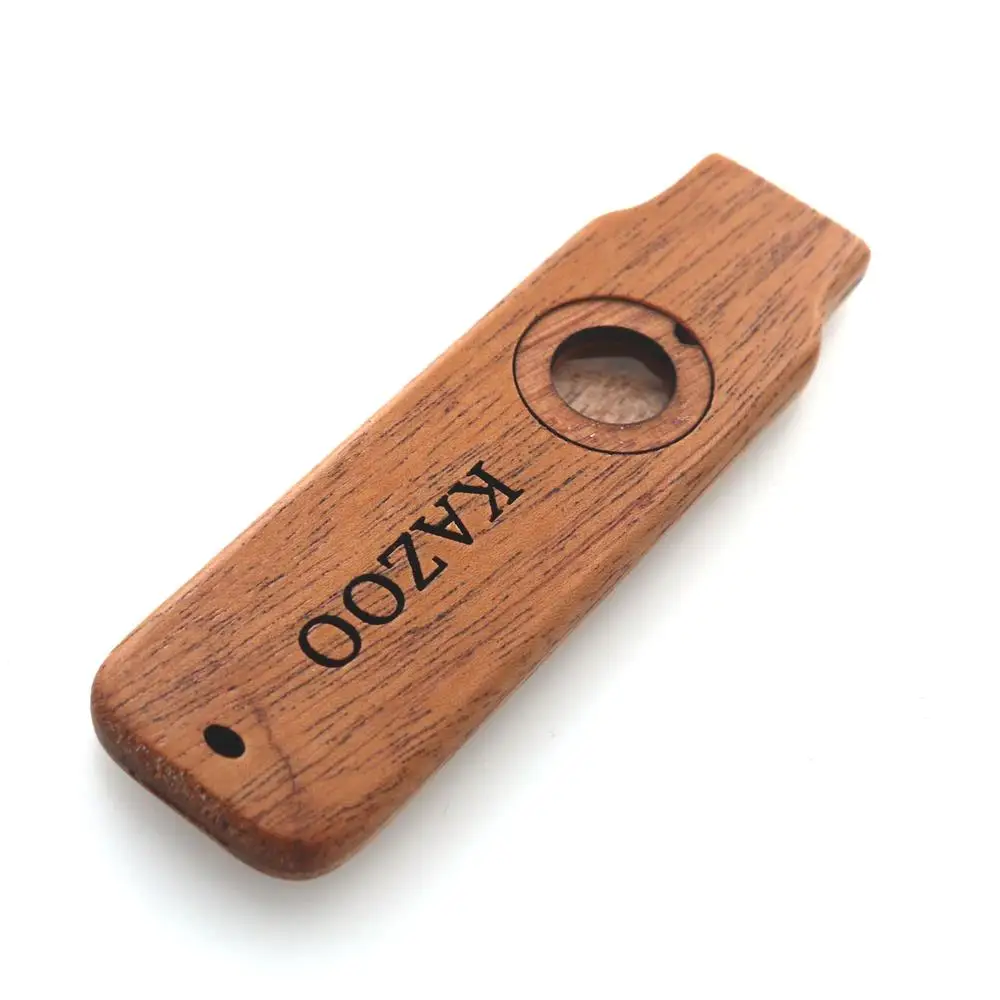 Wooden Kazoos Wooden Kazoo Flute for Beginners Professional Accompaniment Kazoo with Diaphragm Musical Instrument for Acoustic Guitar Ukulele