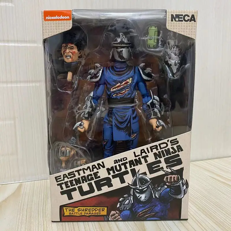 

NECA 54289 Action Figure Teenage Mutant Ninja Turtle Battle Damaged Shredder Figuras Comics TMNT 7-Inch Model Toys Gift Original