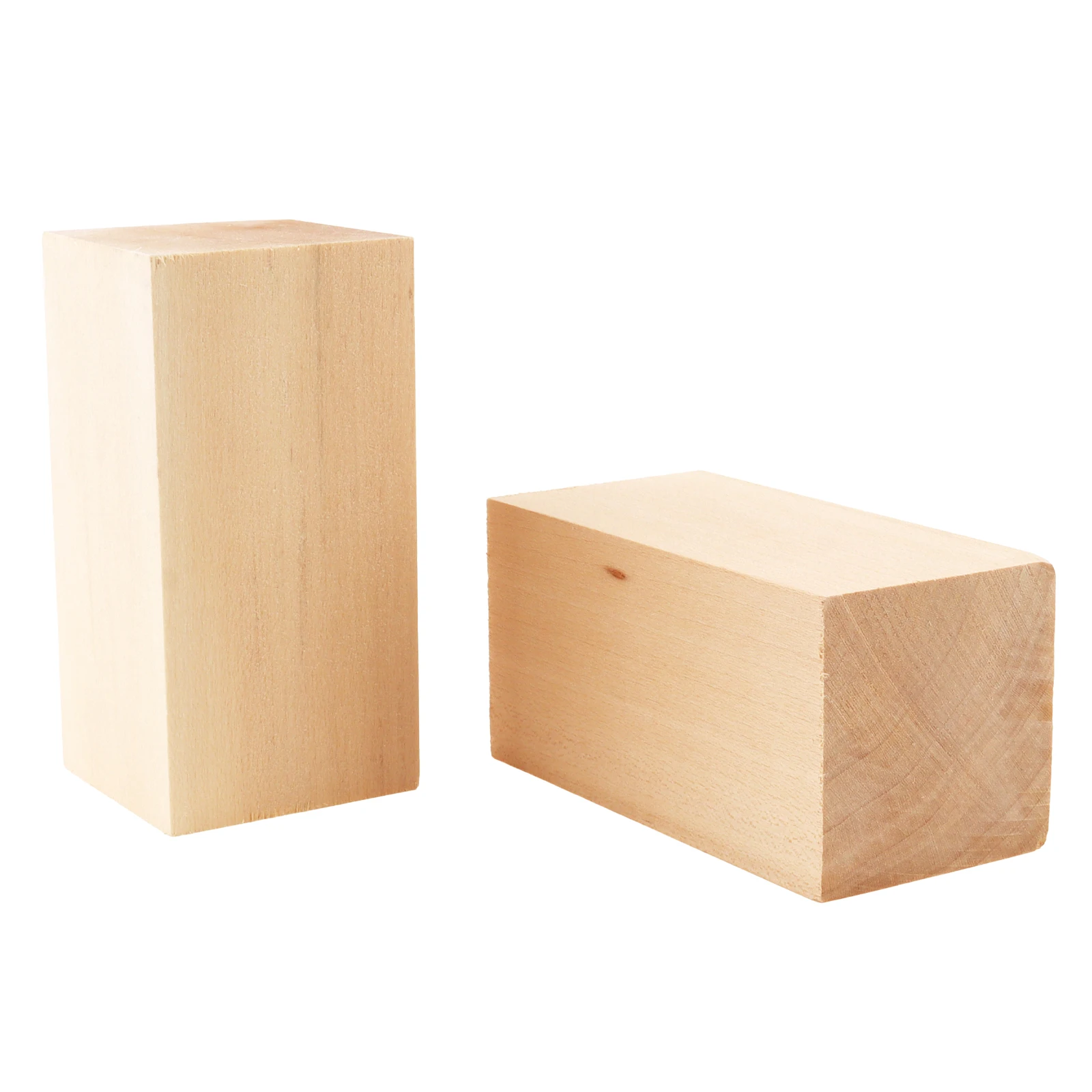 초보자를위한 2pcs 부드러운 너도밤 나무 목공 조각 블록 DIY 목재 공예 조각 예술 훈련 프로젝트 목재 조각 블록 액세서리