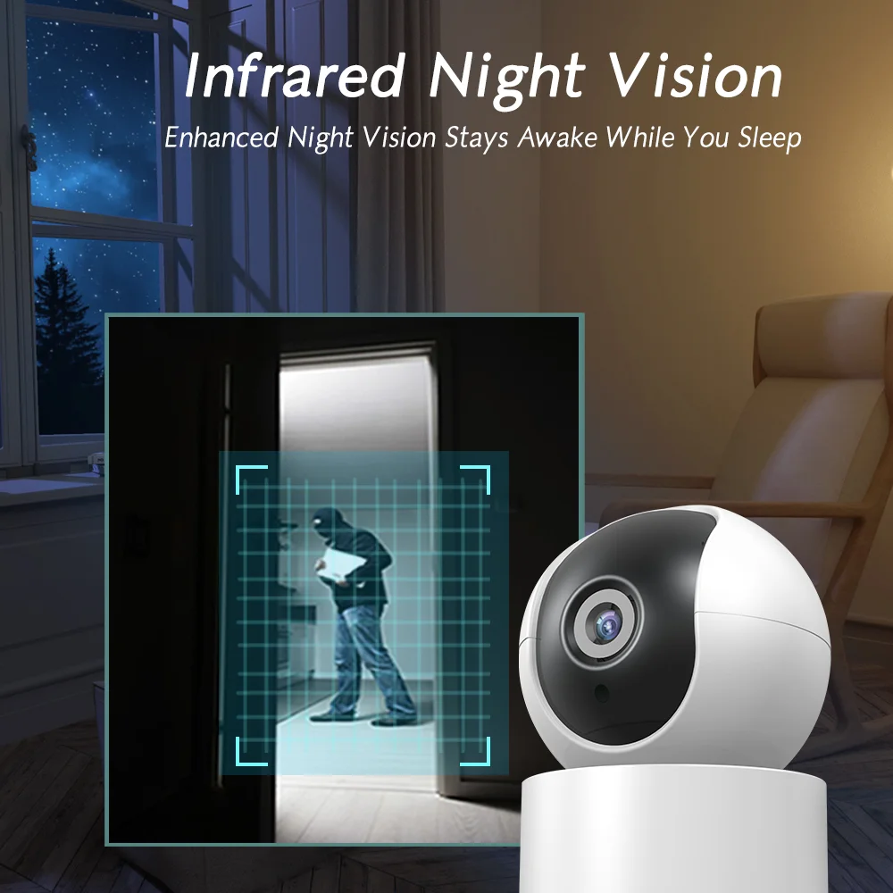 PGST IP Camera 1080P indoor Human Detection Night Vision Wifi Camera Baby Monitor Pet Camera for tuya Security System PG107