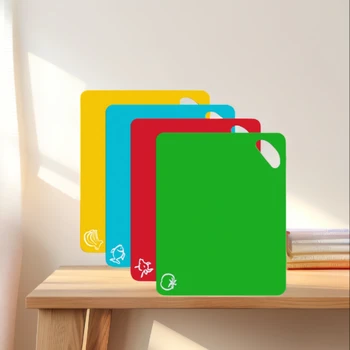 Kitchen Plastic Cutting Board Set - Extra Thick Flexible Cooking Cutting Mat, Non-slip Cutting Board 1