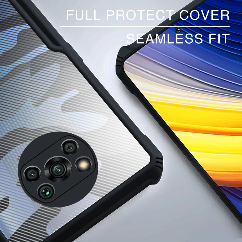 For Xiaomi Poco X3 Pro Case Camouflage Acrylic PC+TPU Shockproof Armor Back  Cover funda For Poco X3 NFC чехол Anti-knock Rzants