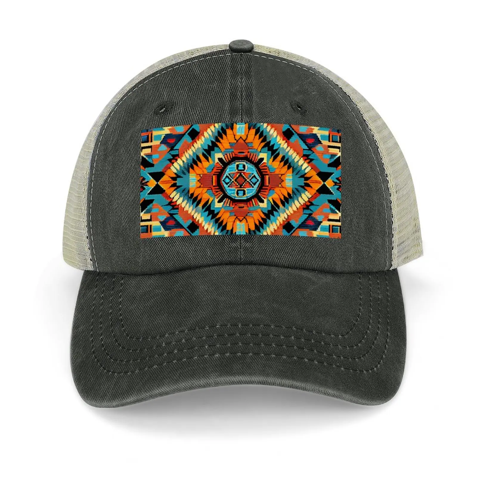 

Enchanted Explosive Southwestern Pattern Digital Painting Cowboy Hat fashionable Anime Hat Sunscreen party Hat Boy Women's