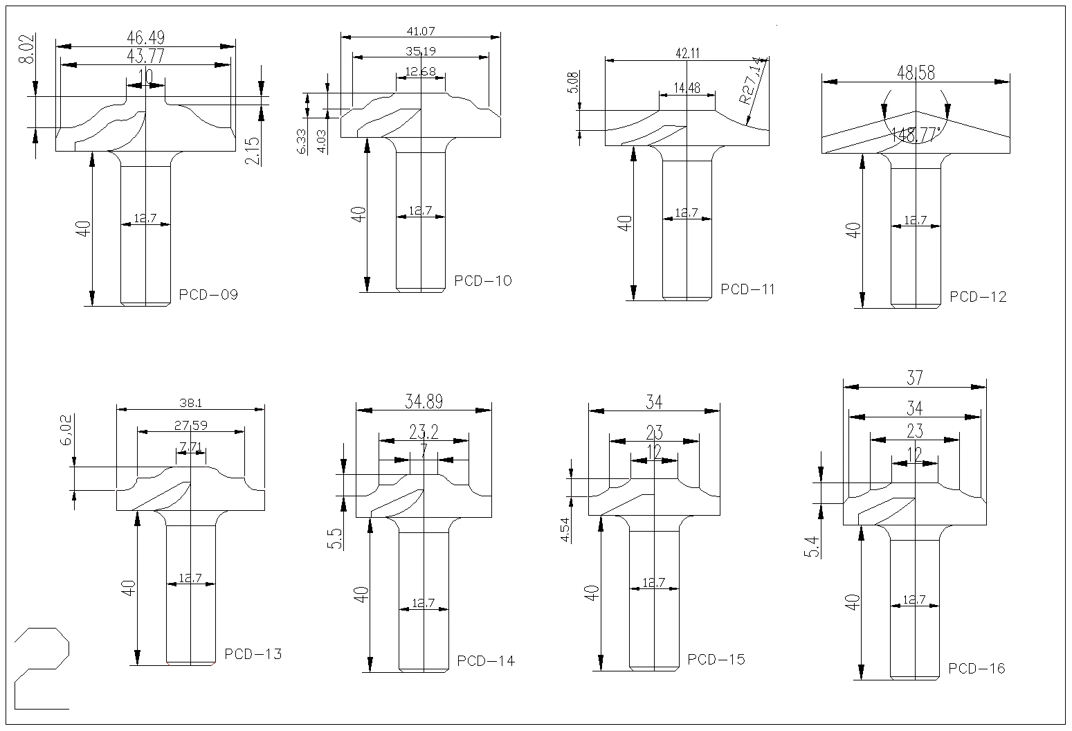 CNC-Holzschnitz-Bits, 12,7 mm Durchmesser, Holzbearbeitungsfräser-Werkzeuge – Detail 2