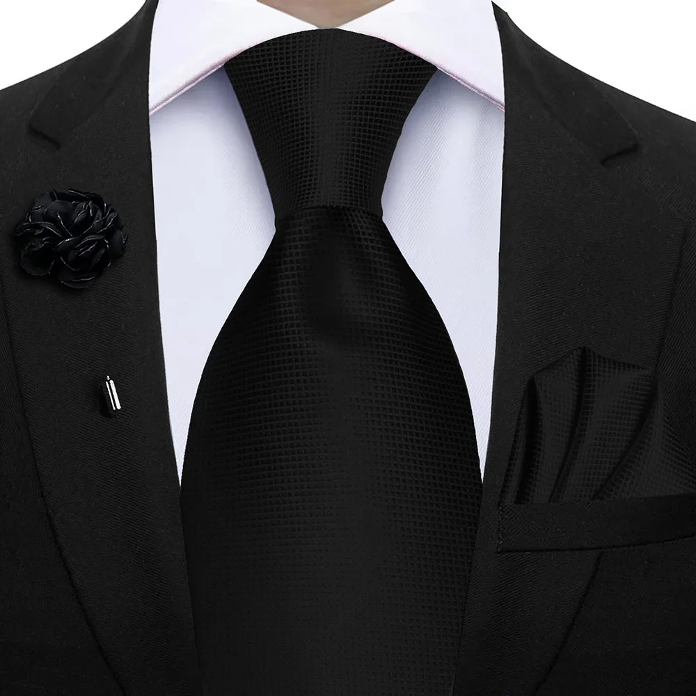 Elegant Peacock Blue Plaid Men's Accessory Set - Tie & Pocket Square Collection