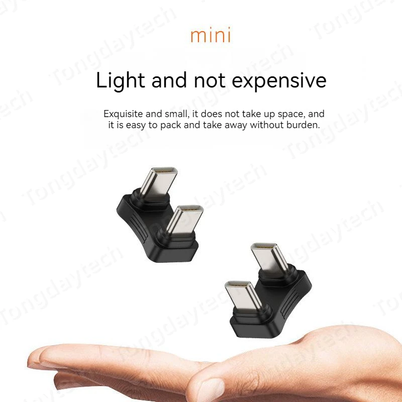 USB C타입 OTG 데이터 전송 어댑터, USB C 수-수 커넥터, 휴대폰 액세서리 태블릿용 충전 어댑터, 65W
