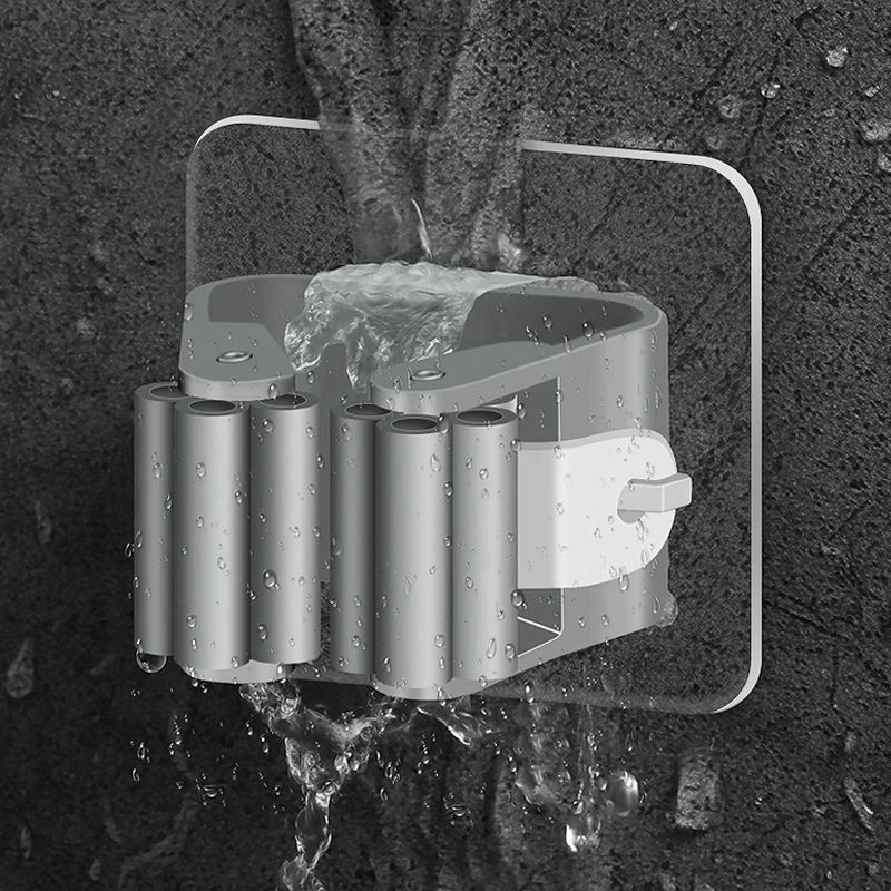 Description Picture 4 of itemMop Broom Storage Hook Wall Mounted Punch-free Mop Holder Clip Multipurpose Storage Rack Traceless Hooks Waterproof Broom Hanger