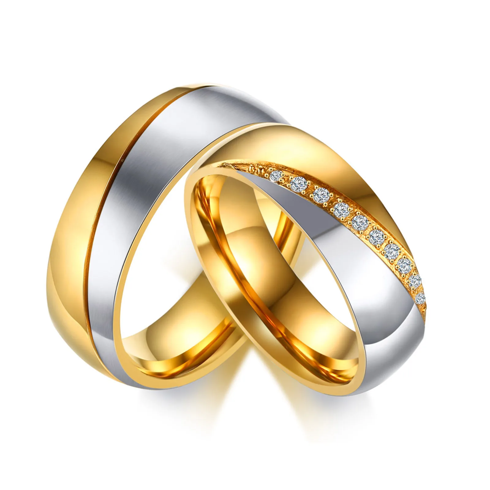 Zierlicher Ehering für Männer und Frauen, wasserdichter Verlobungsring aus Edelstahl, Jahrestagsgeschenk zum Valentinstag
