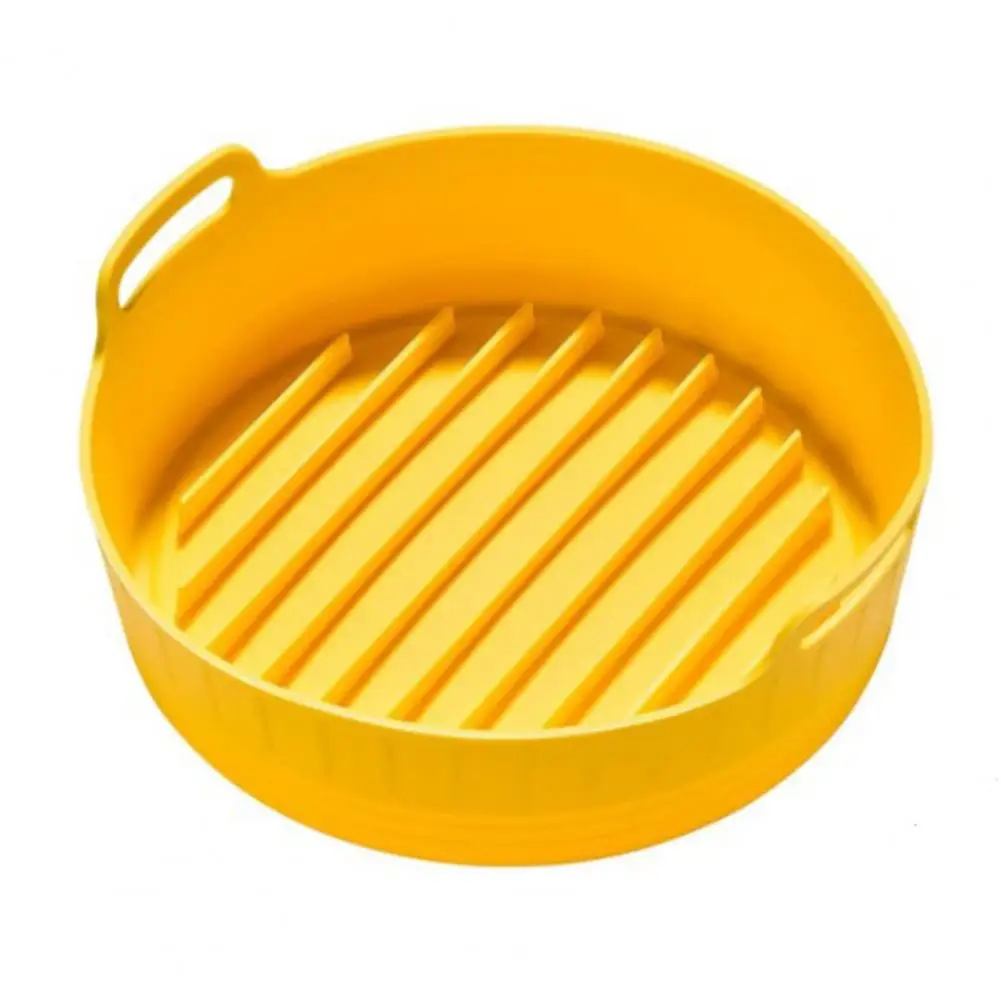 

Durable Fryer Liner Steamer Safe Fryer Liner Silicone Fryer Liner with Dual Handles Food Grade Bpa Free Heat for Kitchen