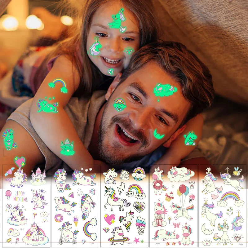 Unicorn-Themed Rainbow Fun Pack: Bracelets, Rings, Tattoos, Stickers & Puzzle Toys