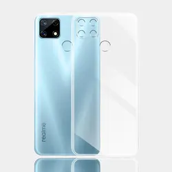 Ultra Thin Silicone Soft TPU Clear Back Case Cover for Realme C25 (Clear)