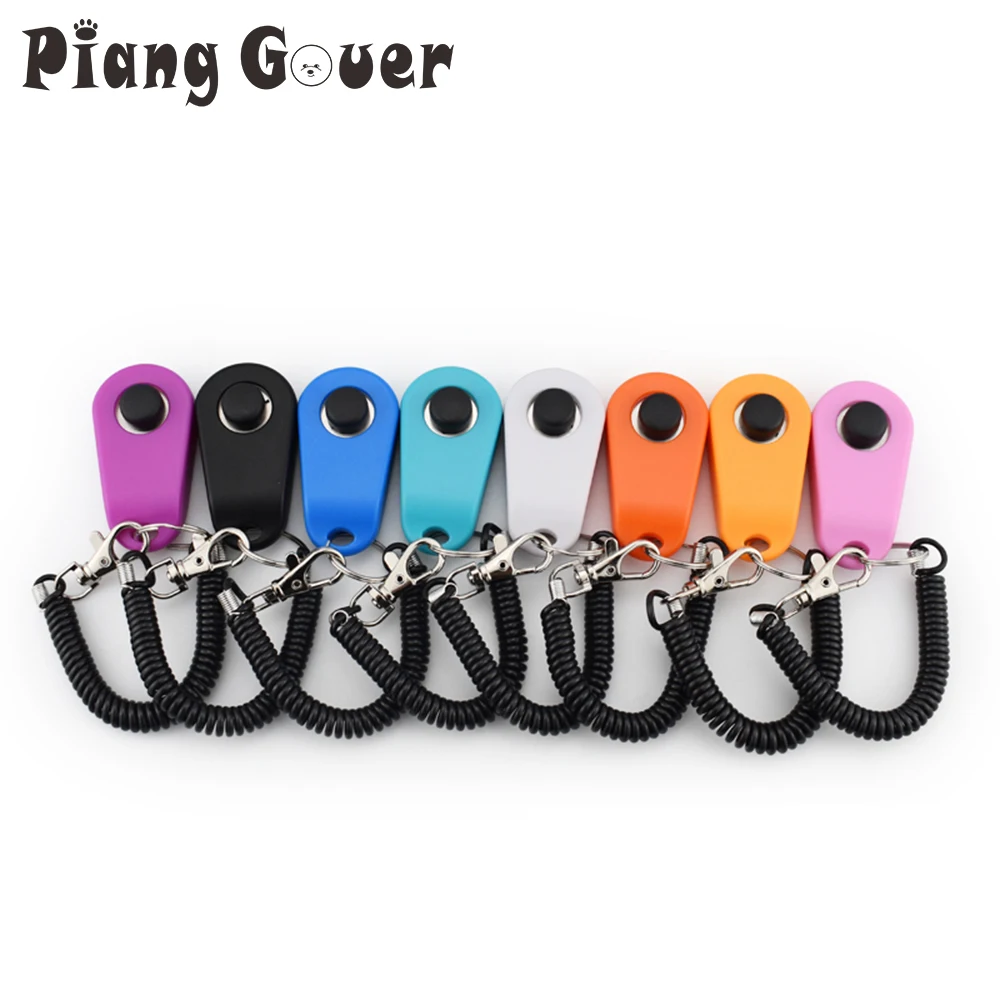 1pc Pet Click Vocal Interactive Rattle Obedience Trainer Cat Dog Training Clicker Sound Key Chain Toy