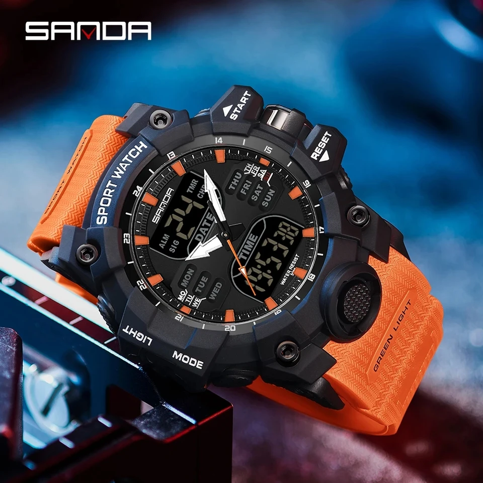 SANDA 6126 New Product Alarm Clock Multifunctional Men's Fashion