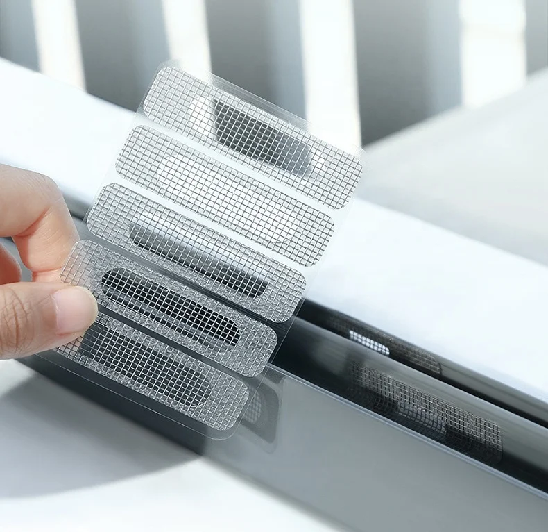 5-teiliges Set Fenstergitter-Reparatur-Aufkleber, Insektenschutz-Netz, Moskitonetz-Reparatur-Patch für Löcher im Türgitter – Detail 10