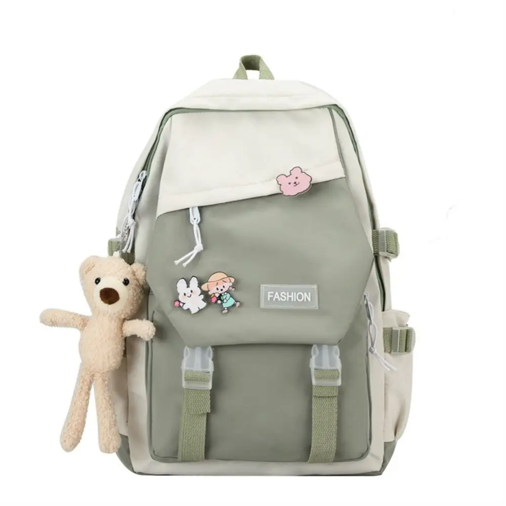 Simple Waterproof Book Bag Nylon Large Capacity Backpack School Rucksack Students 6