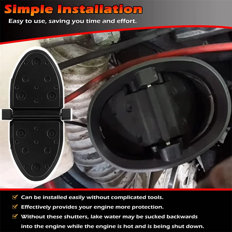 Rubber Exhaust Y-pipe Shutter Flapper For Mercruiser V6 V8 1996 -UP RO - 5
