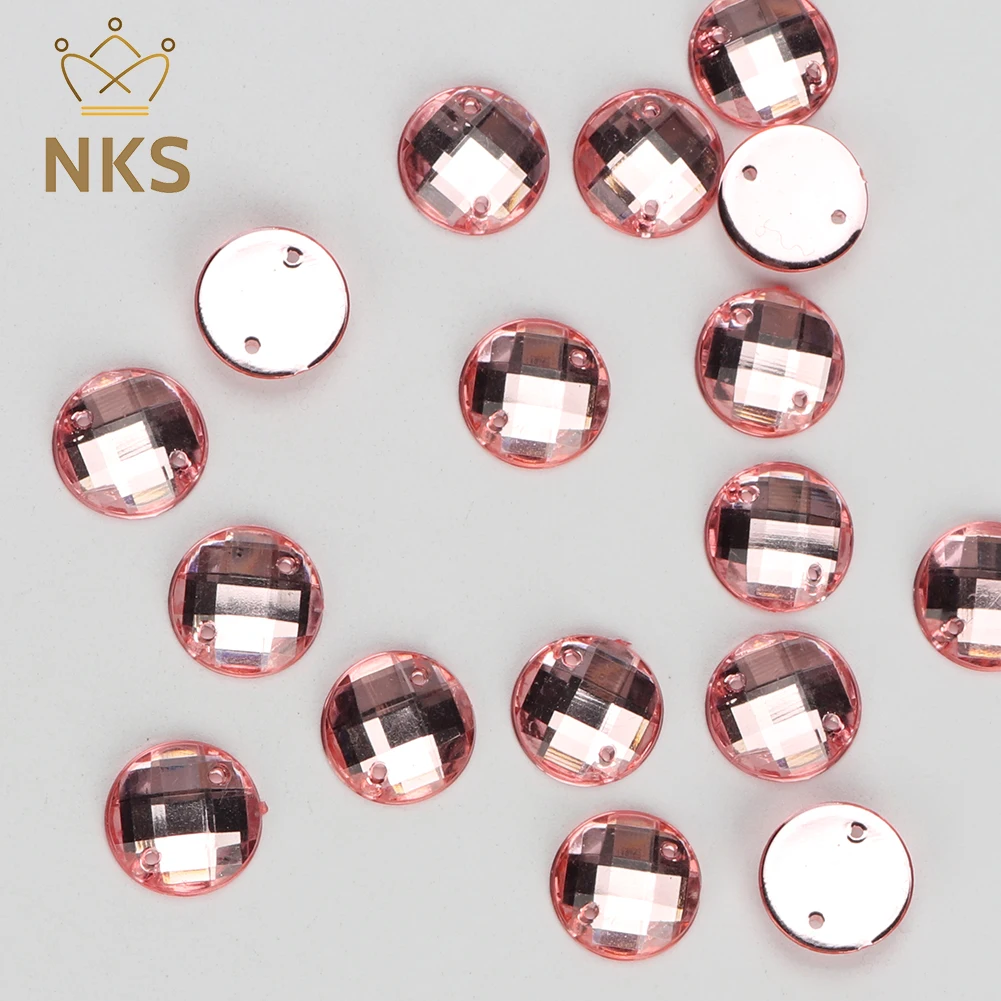 NKS 패션 원피스 아크릴 보석 제작용 모조 다이아몬드, 플랫 백, 하프 라운드, 크리스탈 스톤, 핫 세일