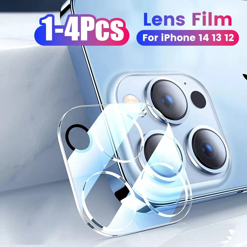 4pcs Full Cover Camera Lens Protector For Iphone 14 13 12 Pro Max Tempered Glass For Iphone 13