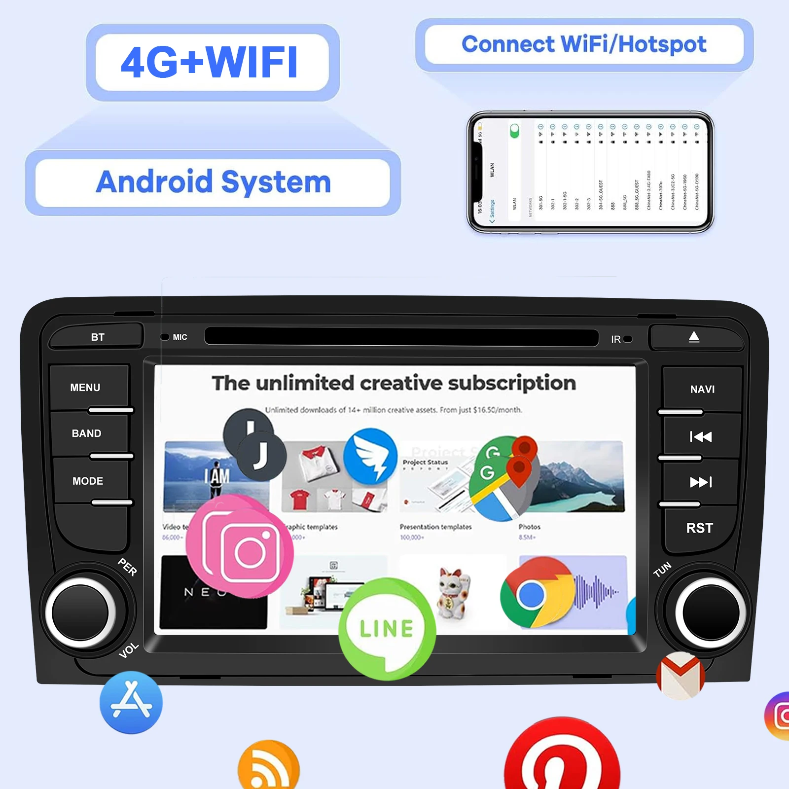 Android Car Radio For Mercedes Benz W203 W209 W219 A160 C180 C200 CLK200 Multime