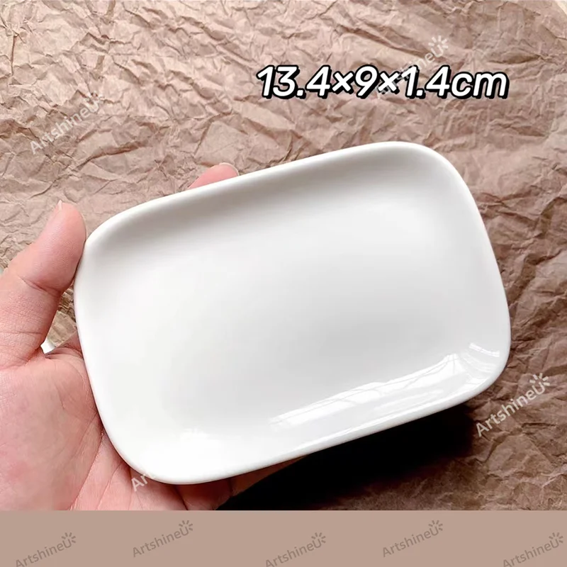 귀여운 세라믹 팔레트, 다양한 스타일 휴대용 미니 본 차이나 팔레트 트레이, 수채화 구아슈 아크릴 페인팅 용품