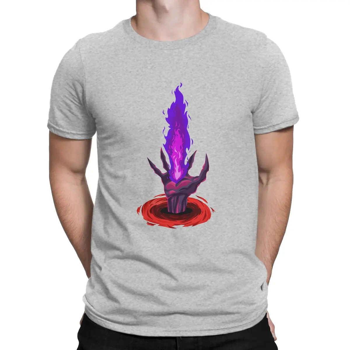 Camiseta con diseño gráfico de Breach Hand para hombre, camiseta de algodón divertida de Path of Exile, camiseta de manga corta con cuello redondo, camisetas estampadas.