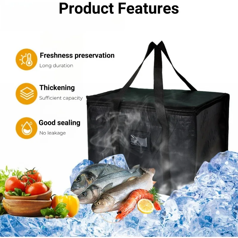 Insulated Foldable Thermal Bag for Food Delivery and Groceries