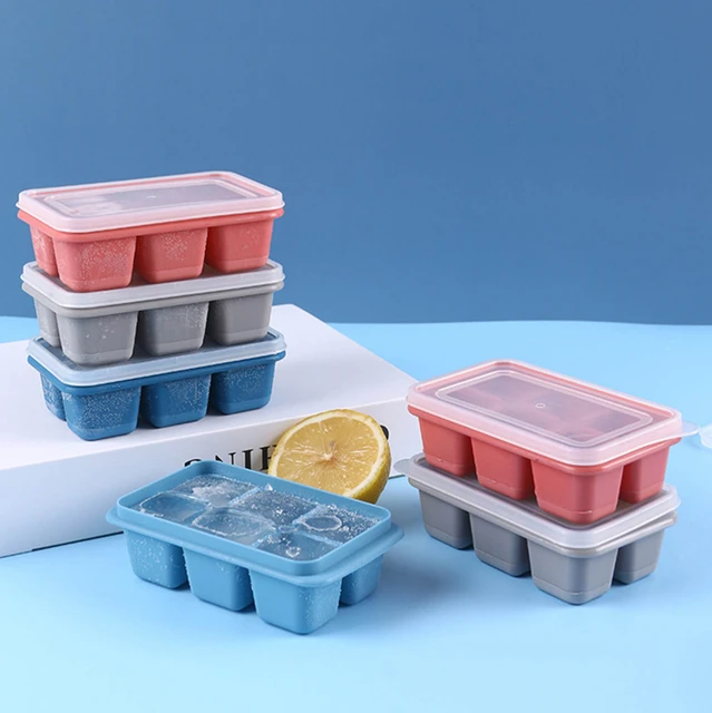 1Pcs 6 Grid Ice Tray Mold Giant Jumbo Large Food Grade Silicone