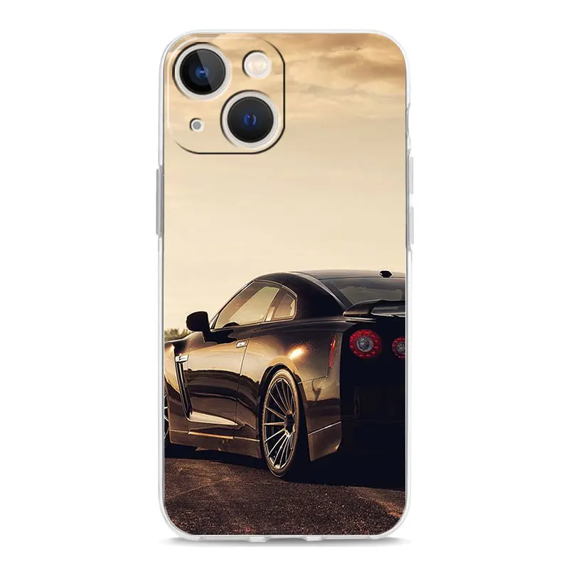 Luxury GTR Sport Car Clear Silicone Phone Case Cover