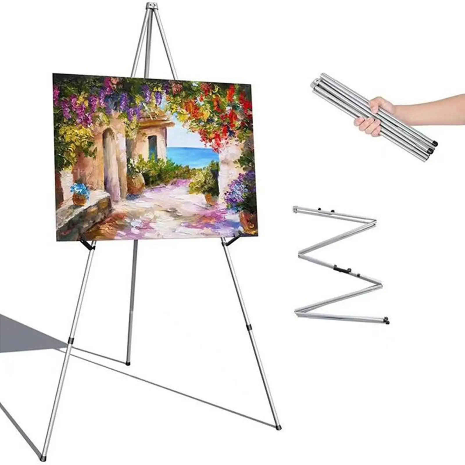 Tripod Table top display Easel wedding picture stand Window Wooden