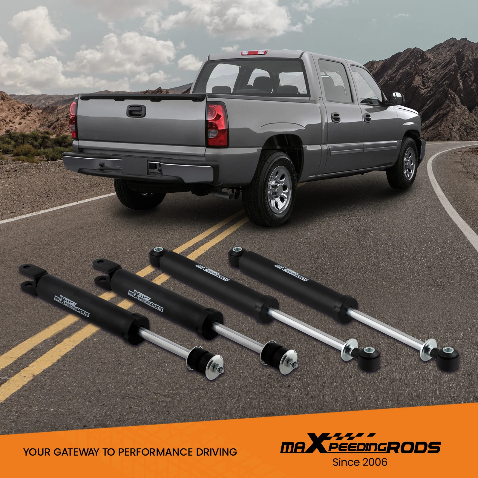 

MaXpeedingrods Передние Задние удары для Chevy GMC 1500 1999-2006 подходят для подъема 0-3"