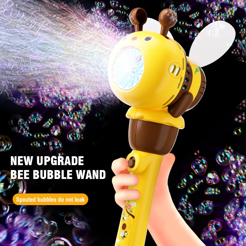 12 Hole Bee Electric Bubble Gun Children Toy Bubbles Machine Kids Gift Outdoor Games Automatic Maker Cartoon Soap Blowers 2