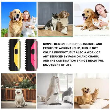Pet Dog Hair Comb Hair Removal Combs Lint Roller Dog Cat Puppy Cleaning Brush Cats  Sofa Carpet Hair Shedding Trimmer Deshedding 4