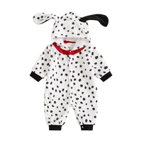 Unisex Baby Girls Boy Dalmatian Costume Halloween Costume Infant Hooded Long Sleeve Button Romper Jumpsuit Outfits 1