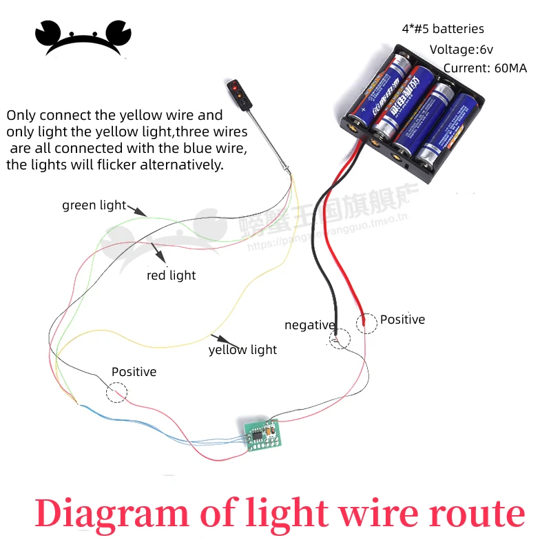 3pcs Ho N Scale Model Train Traffic Signal Light Circuit Board Led
