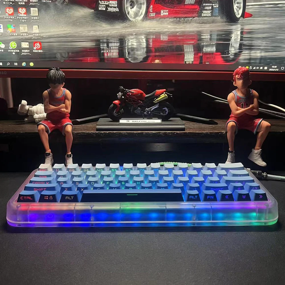 C타입 블루투스 기계식 키보드 DIY 키트, 핫 스왑 가능 RGB PCB 스틸 포지셔닝 플레이트, NJ630Pro V3, 2.4G, 3000hAm 배터리