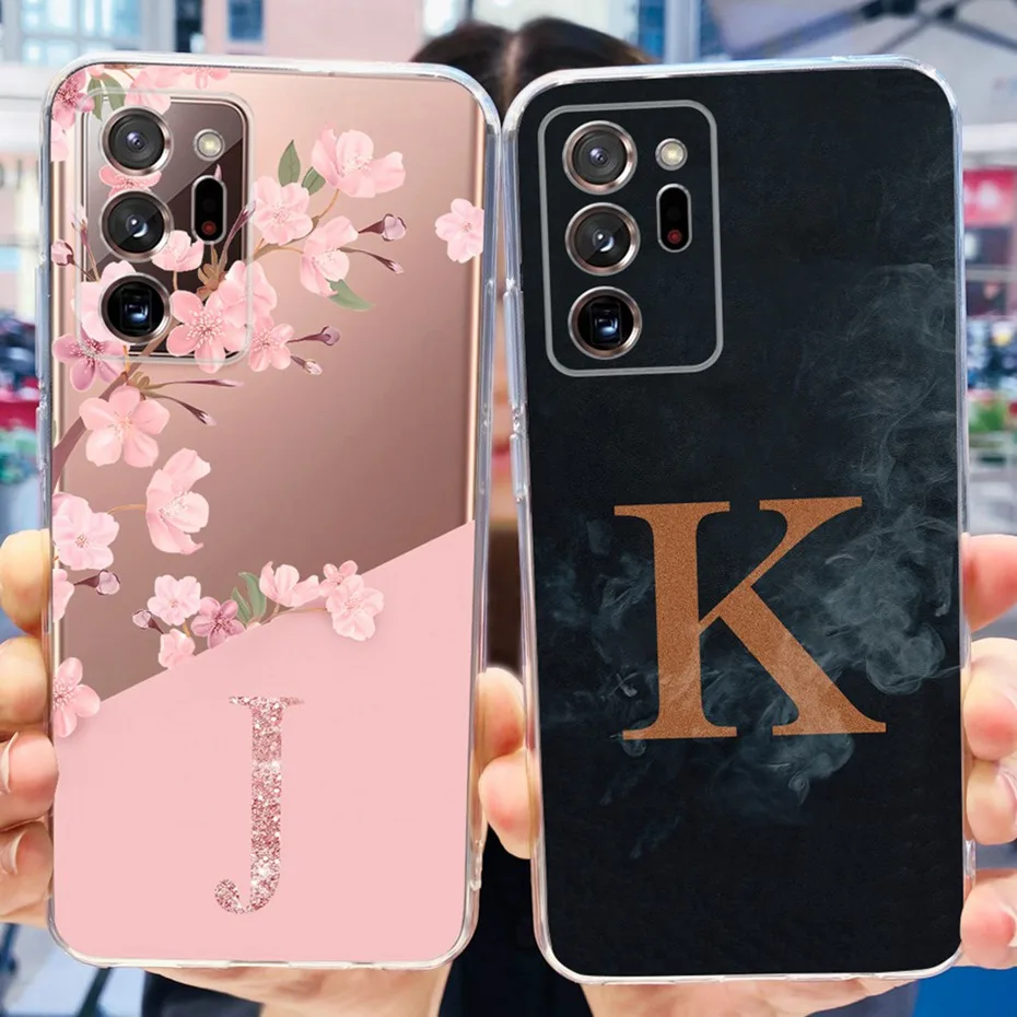 Custodia Con Lettera Fiore Carino Per Samsung Galaxy Note 20 Ultra 5G Note20 Custodie Morbide In Silicone Tpu Per Samsung Note 20 20 Ultra