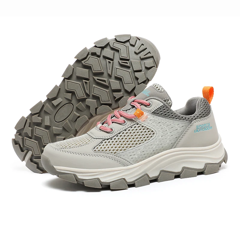 Summer Hiking Shoes Men Wear-resistant Outdoor Sports Women Shoes Lace-Up Womens Climbing Trekking Sneakers Mesh walking shoes