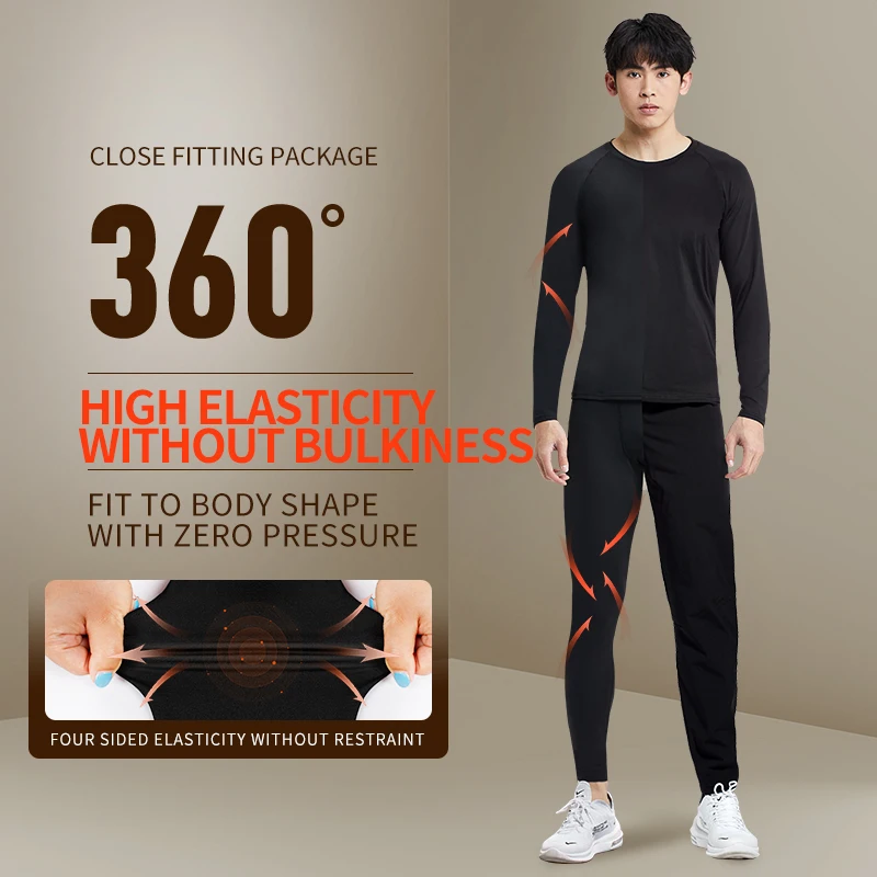 Warm Pants for Men Plush Thickened Autumn Winter High Elasticity Tight Fitting Sports Bottoms
