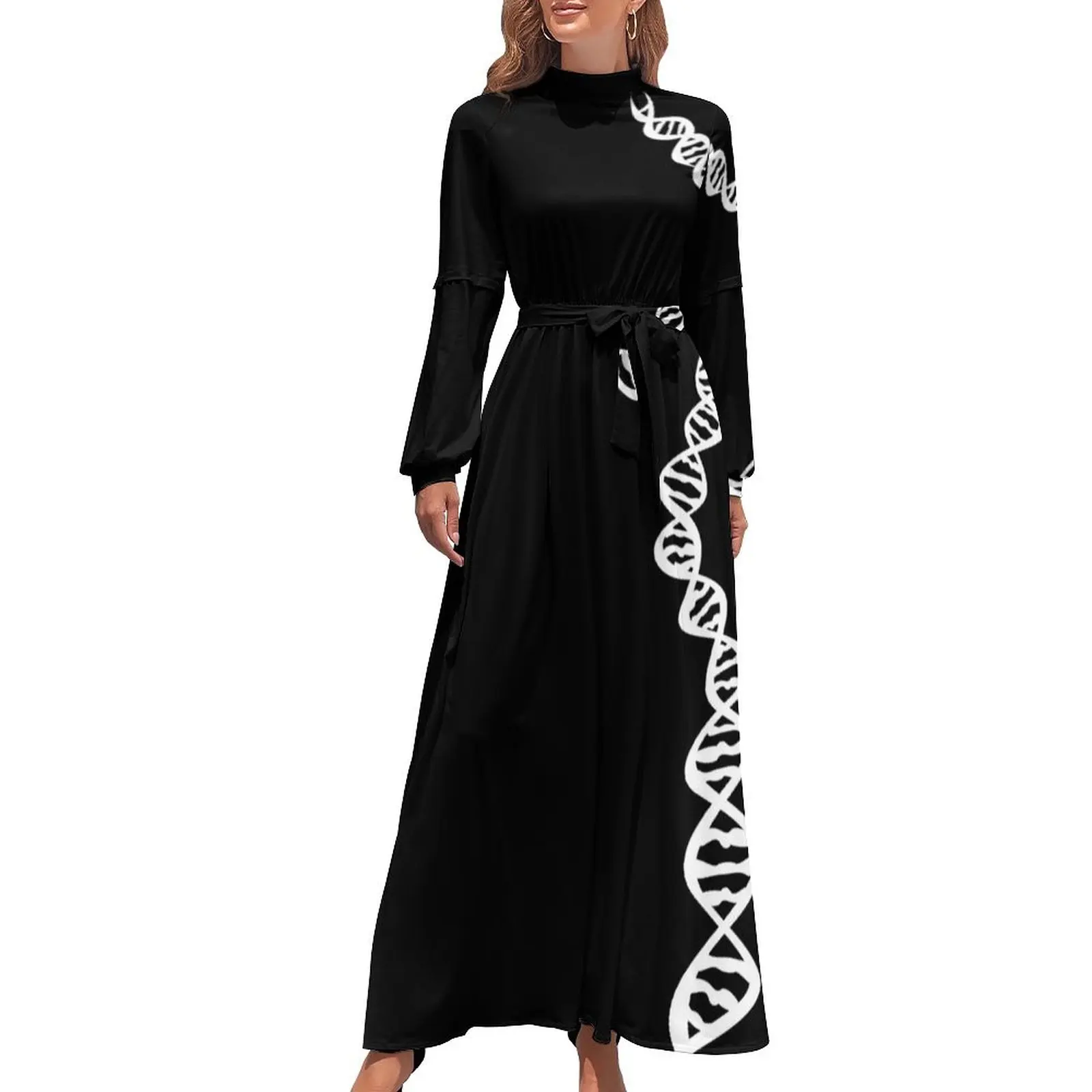 thumbnail image 1 of Cadena de ADN - Vestido largo blanco ropa vestidos de verano mujer 2024 vestidos mujer verano 2024, 1 of 5