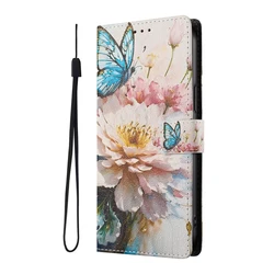 Cute Cartoon Cat Flip Wallet Phone Case Cover - Poco M4 5G (A)