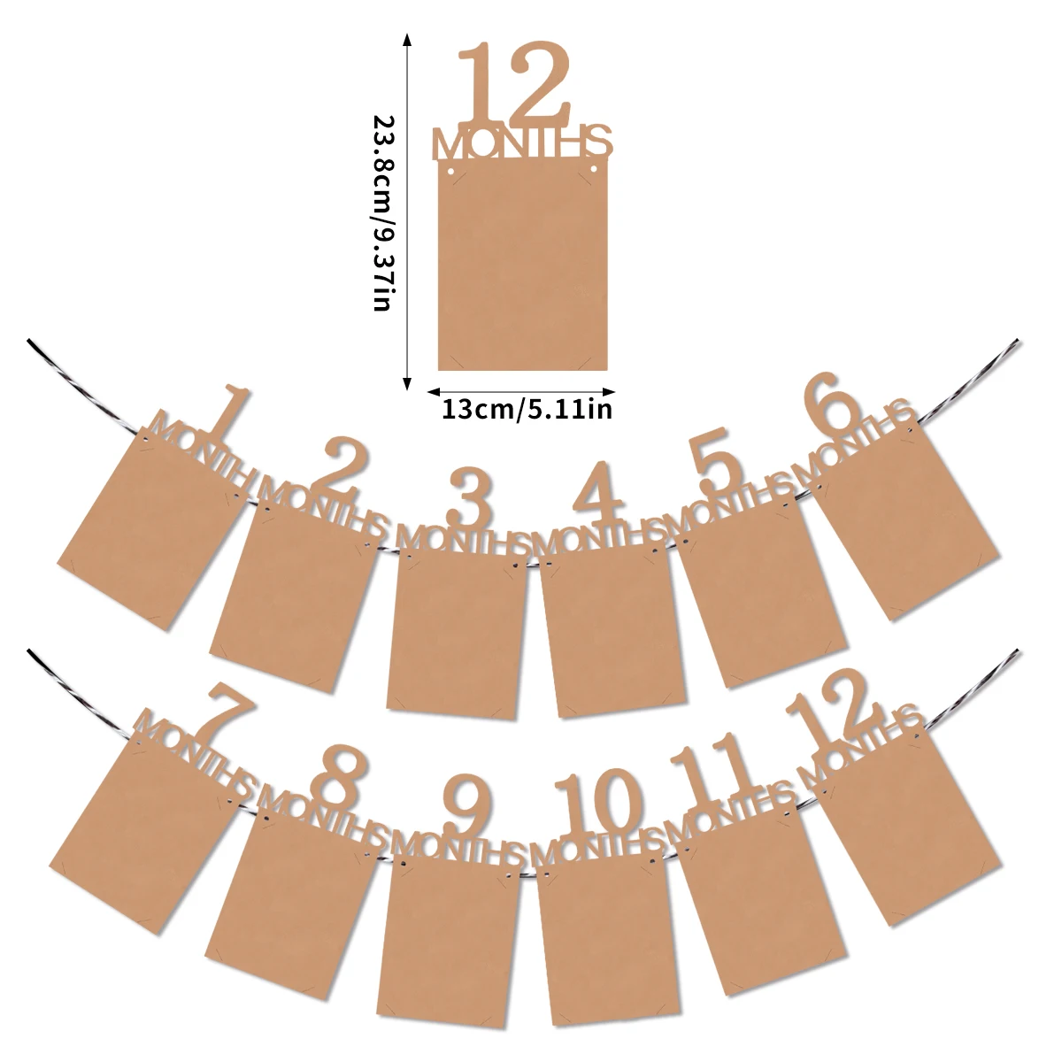 Banners Para Fotos De Bebês De Recém-nascido A 12 Meses - Banner De Foto De Bebê