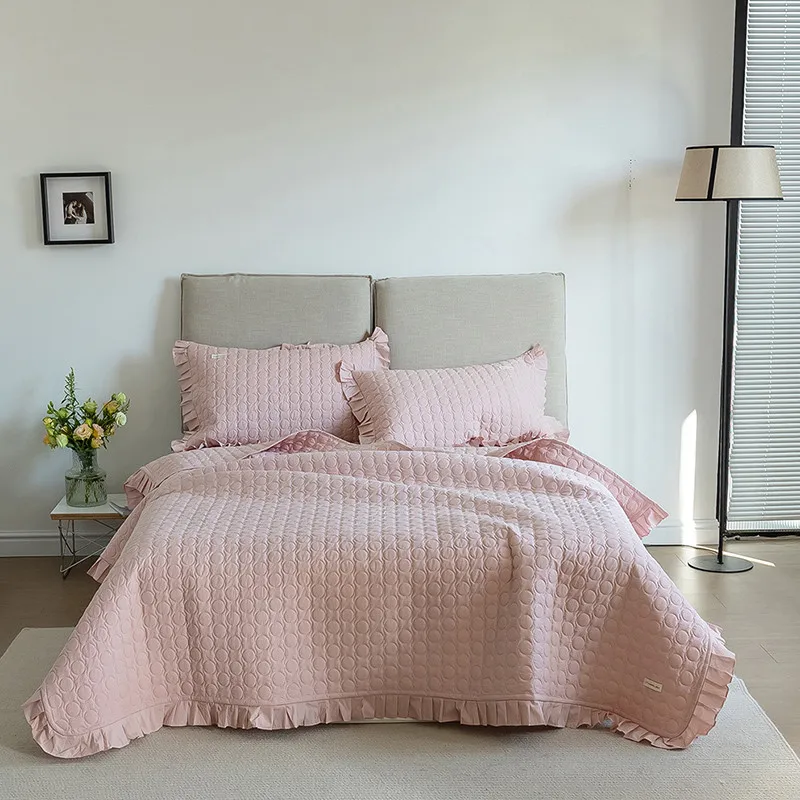 

Cotton Quilt Bedspread Set Patchwork Quilted Duvet Blanket French Style Coverlet Cubrecam Bed Cover Colcha Plaid Bedding Sets