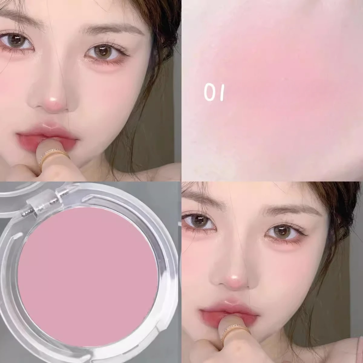 

Monochrome ice powder blusher for female natural sunburn shrink expansion color highlight eye shadow facelift all-in-one rouge