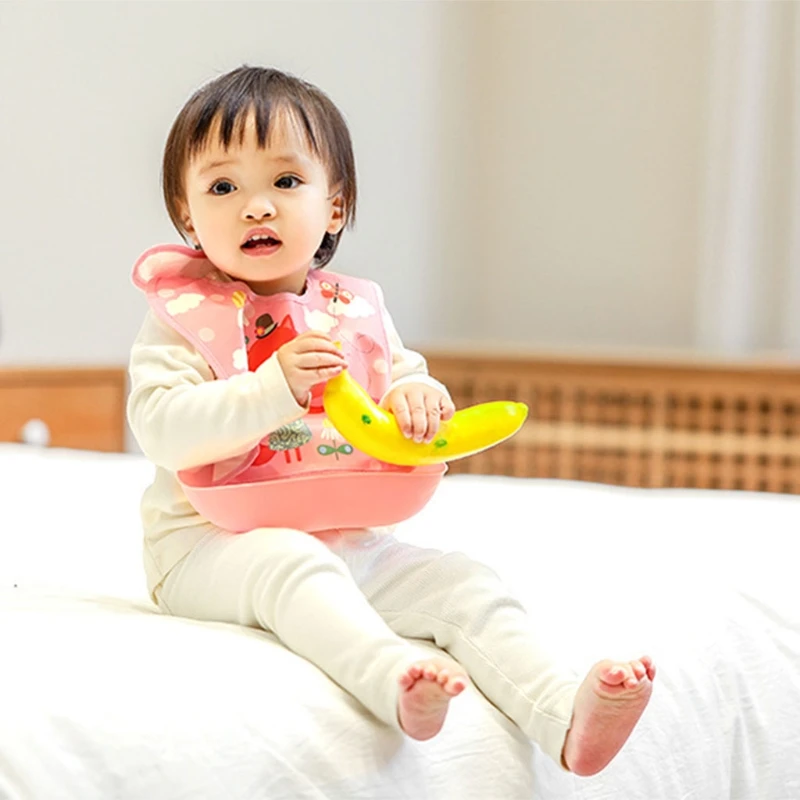 

L5YF водостойкий детский нагрудник, полотенце для кормления слюной, мультяшный фартук для новорожденных, регулируемое полотенце