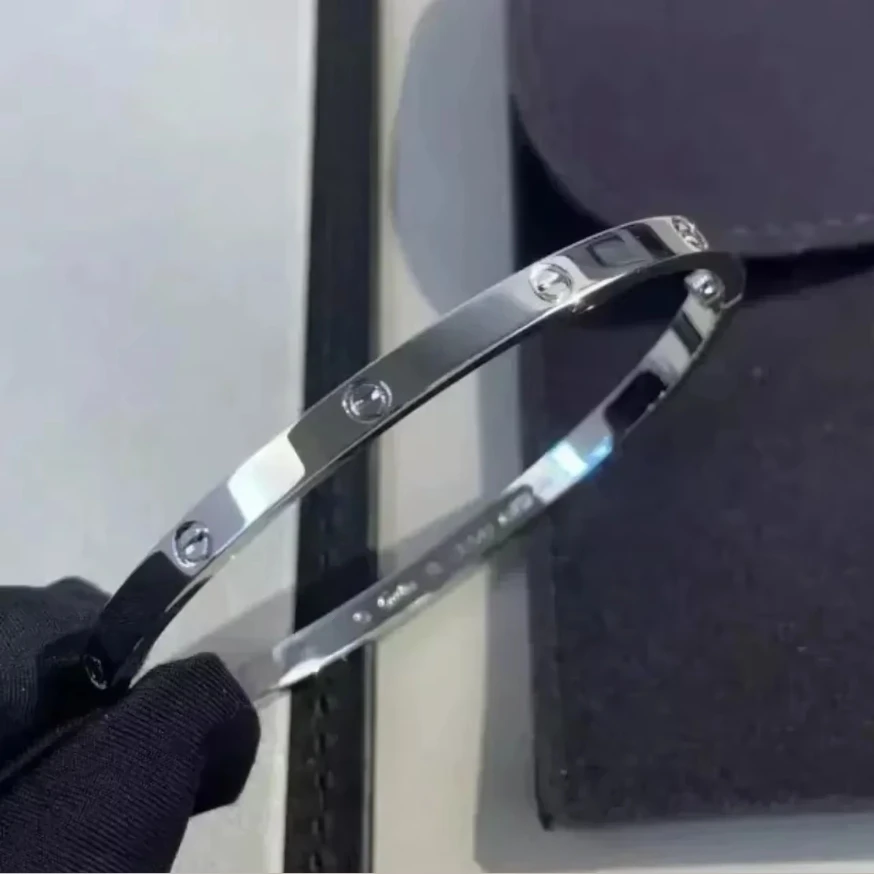 2025 - 클래식 럭셔리 러브 팔찌 브러시 마감 드라이버 여성용 선물 팔찌 925 팔찌