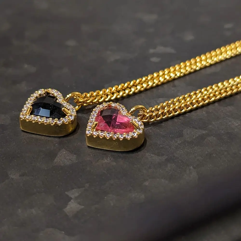 

Amorita boutique Heart Zircon pendant fashion collarbone chain necklace