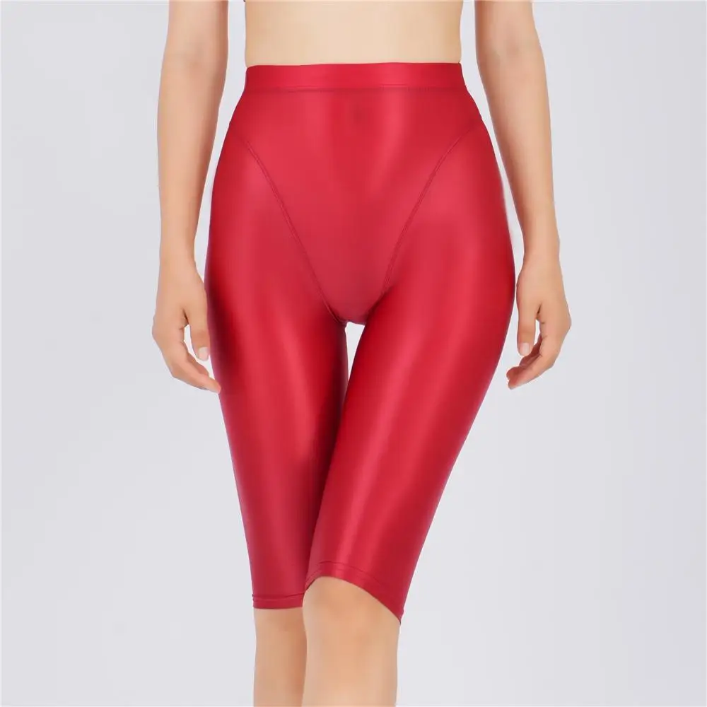 Sexy Women Thin Sheer See Through High Waist Shorts Pants Candy Color Elastic Shaper Hot Short Soft Casual Yoga Short Pant