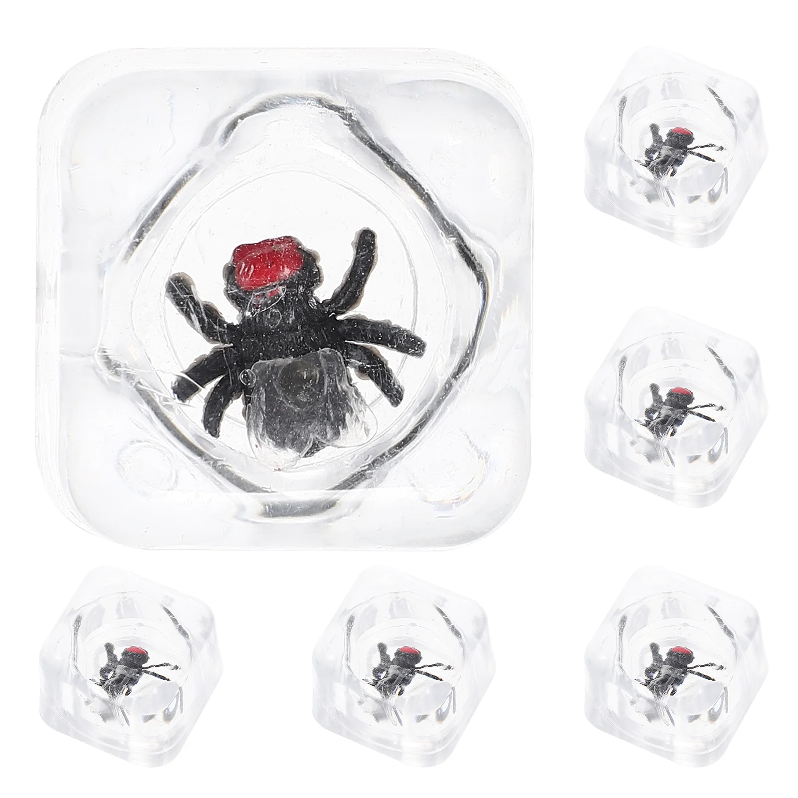

6 Pcs Tricky Ice Cube Bug Kids Toys Party Prank in Cubes with Insect Crawl Bugs Plastic Insects Scary Child Fake Game Props