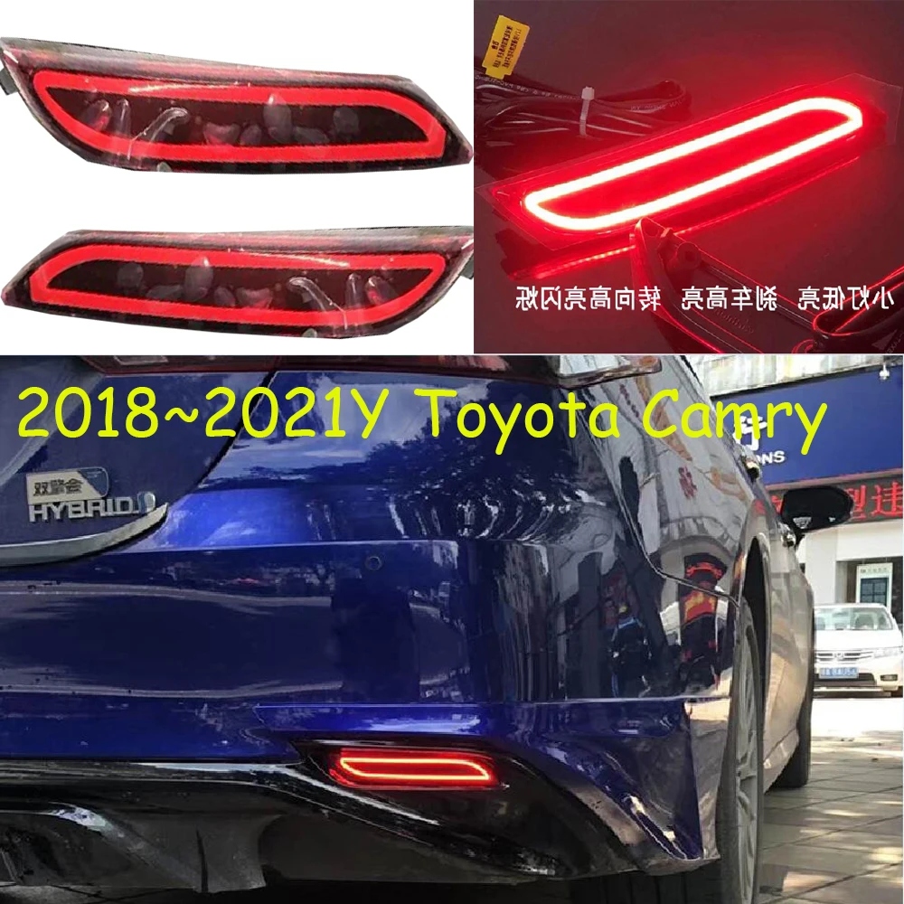 

Video 2018~2021y Car Bumper Tail Light Aurion Camry Taillight Reversing Brake LED Car Accessories Taillamp Camry Light Fog