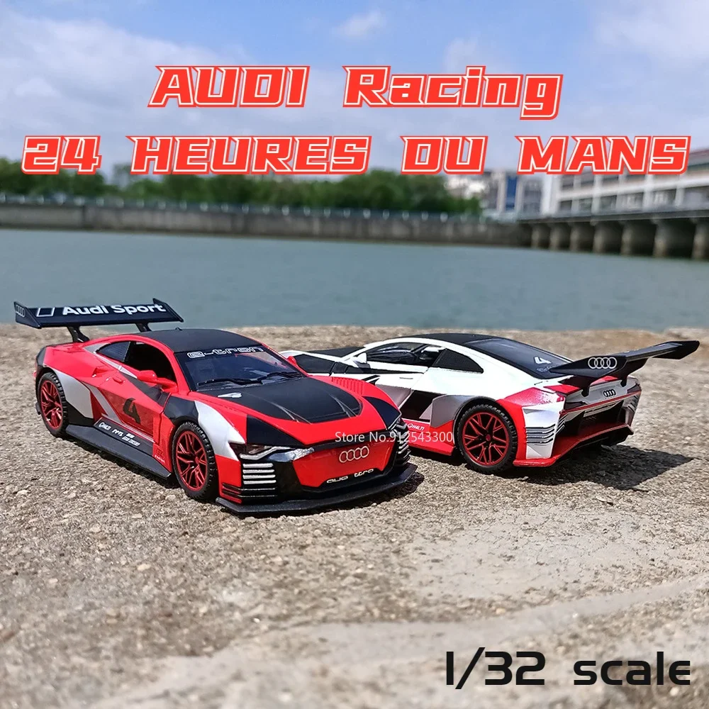 

1/32 Audi GT DU Mans спортивный гоночный автомобиль, модель игрушечного автомобиля из сплава, литый под давлением, с подвижным звуком, модель модели автомобиля, игрушка для мальчиков, подарки